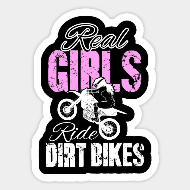 Real girls ride dirt bikes Sticker by captainmood